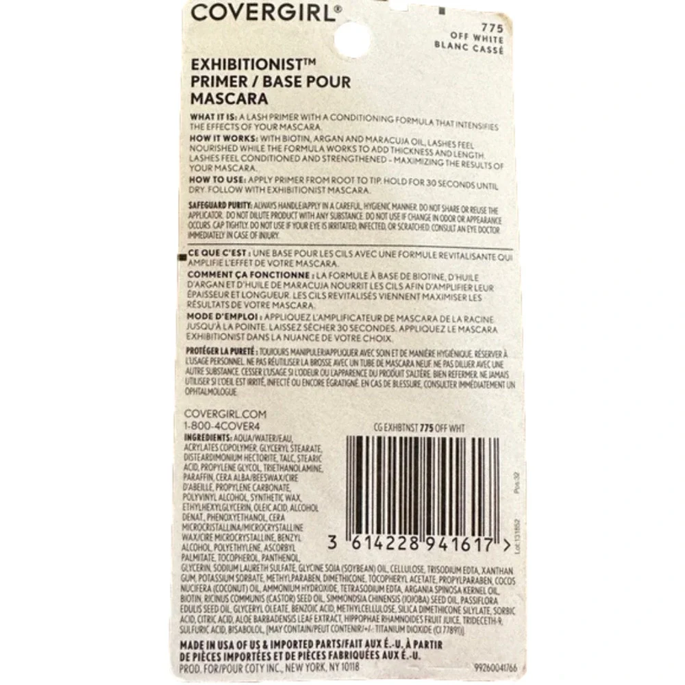 New 3‎ Covergirl Exhibitionist Primer Mascara Off White